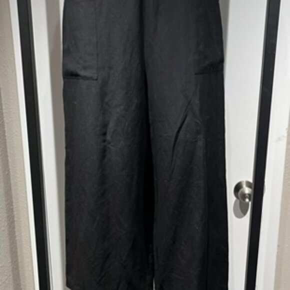 Women’s Black Dress Pants By Clara Sun Woo Wide Leg Zipper Fly - Picture 12 of 12